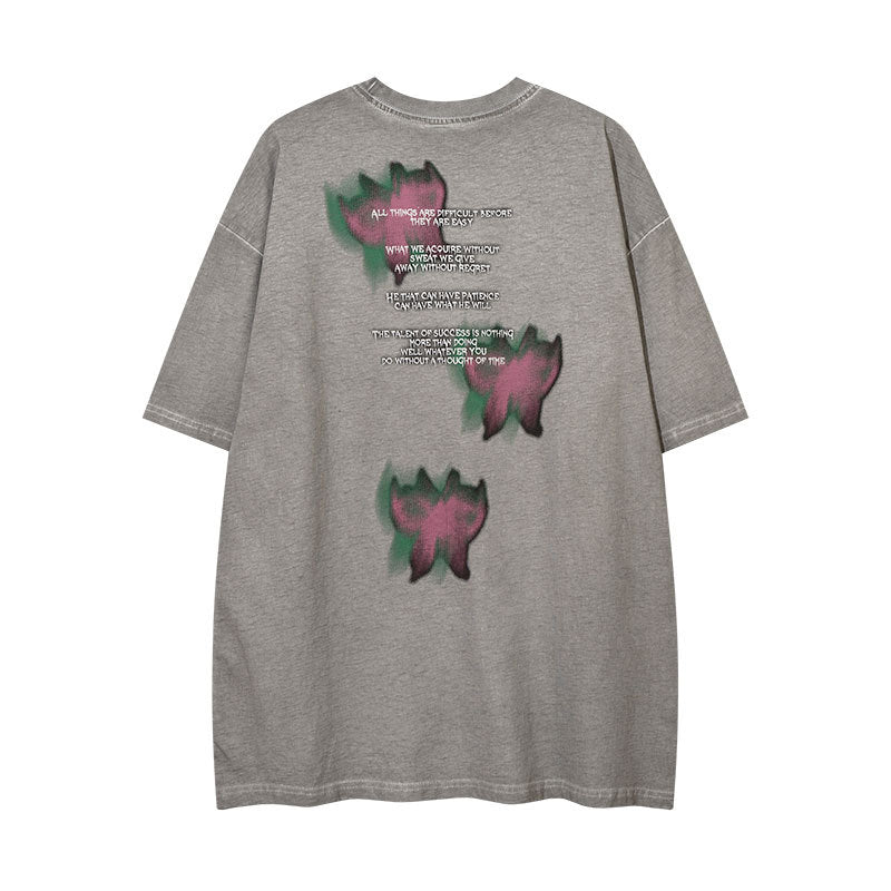Vintage Tišö Rt Butterfly print short-sleeved t-shirt