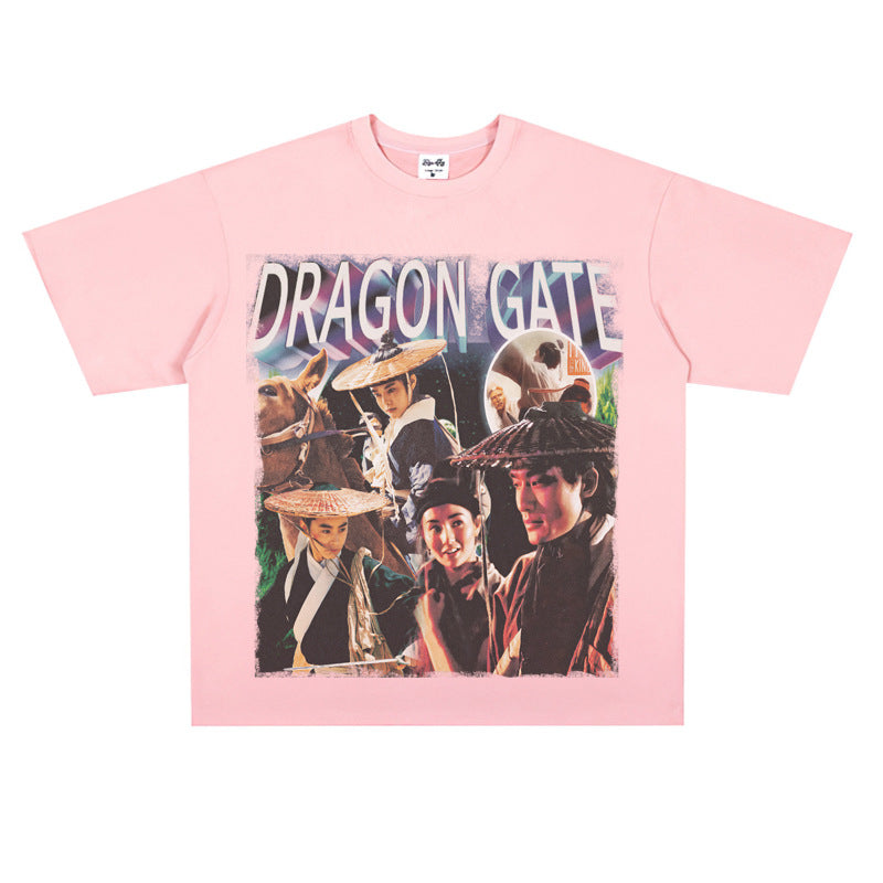 Film Star T Shirt Movie New Dragon Inn Short Sleeve Loose Retro American Street T-shirt Men and Women