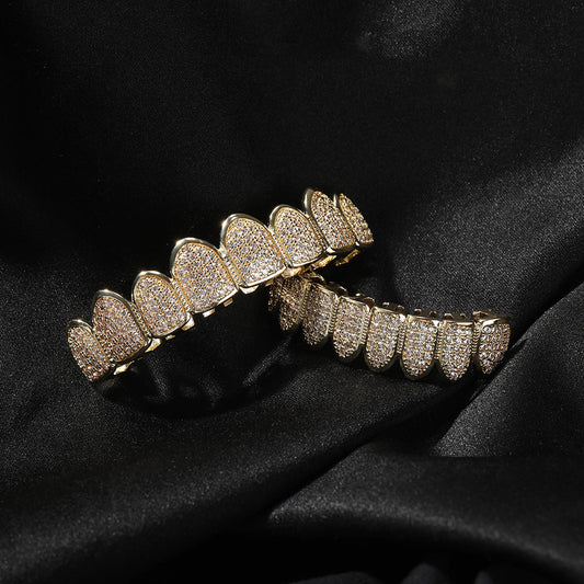 Grillz 8-tooth zircon braces Hiphop Grillz Spectrum