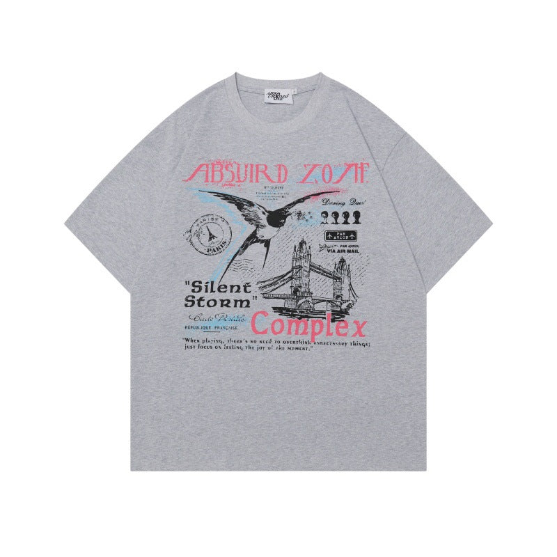 Camisetas streetwear Summer Vintage Casual Loose Short Sleeve T-Shirt