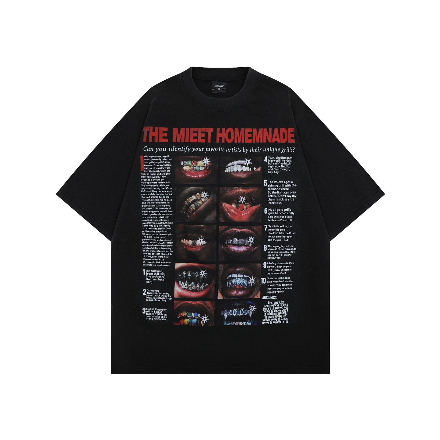 Hip hop shirt summer vintage print short sleeve t-shirt