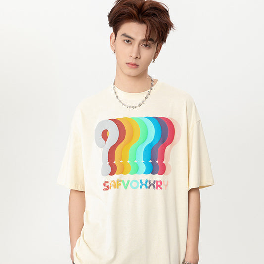 Vintage Tišö Rt Rainbow Foam Print Short Sleeve T-Shirt