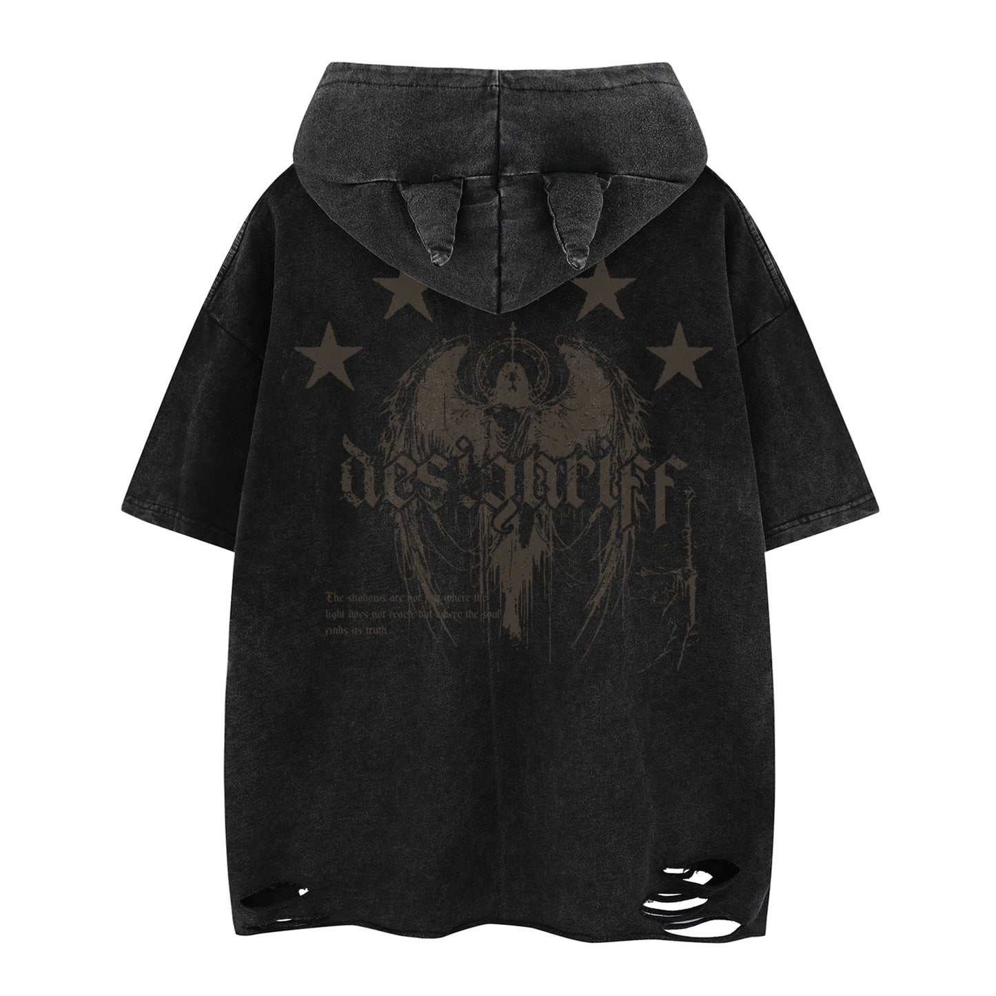 Distorted vintage short-sleeved t-shirt summer loose casual top