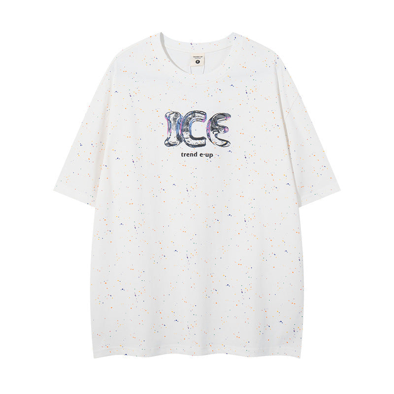 US drip outfits Summer Vintage Star Print Casual Loose Short Sleeve T-Shirts