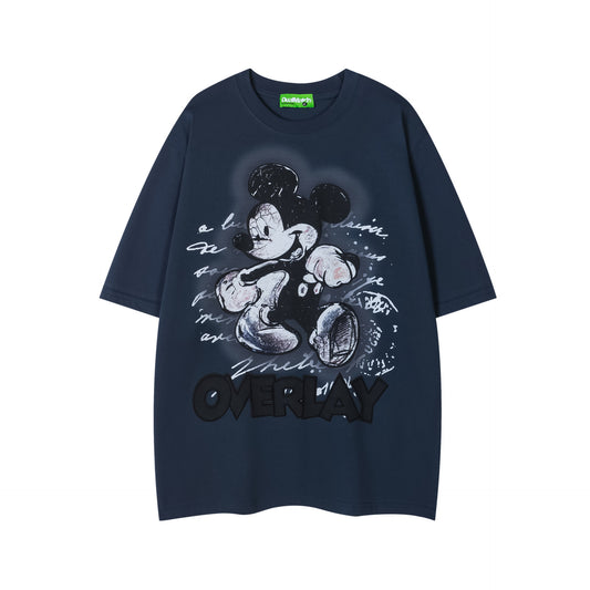 T shirt vintage usa summer vintage t-shirt loose cartoon anime print short sleeve tee
