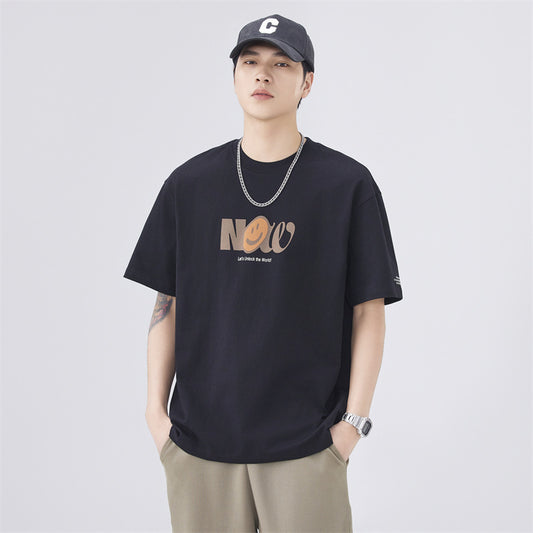 Mens T-shirts Summer Print Short Sleeves Loose