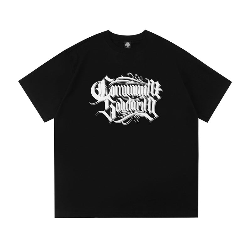 Casual Street Wear Vintage Crew Neck T-Shirt Short Sleeve