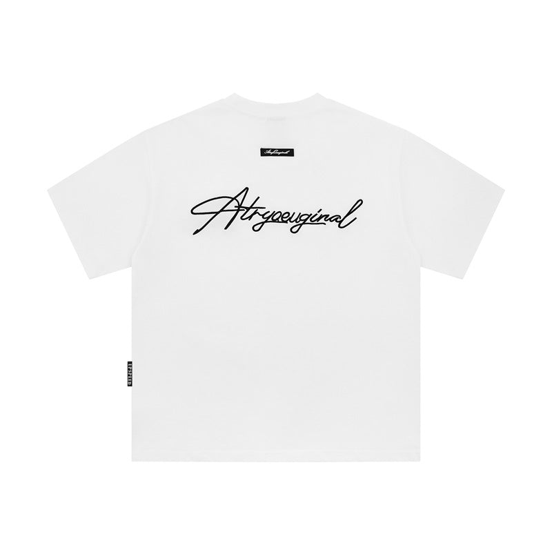 Camisas Retros Embroidered Short Sleeve Loose T-Shirt