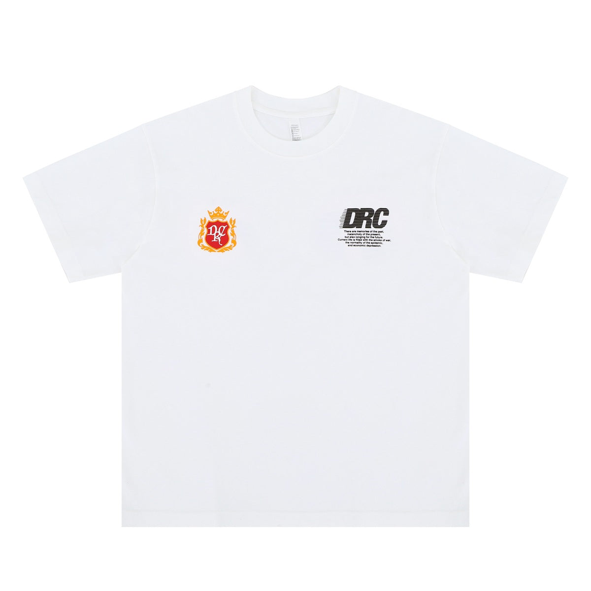Vic Streetwear Summer Letter Print Short Sleeve Loose Casual T-Shirt