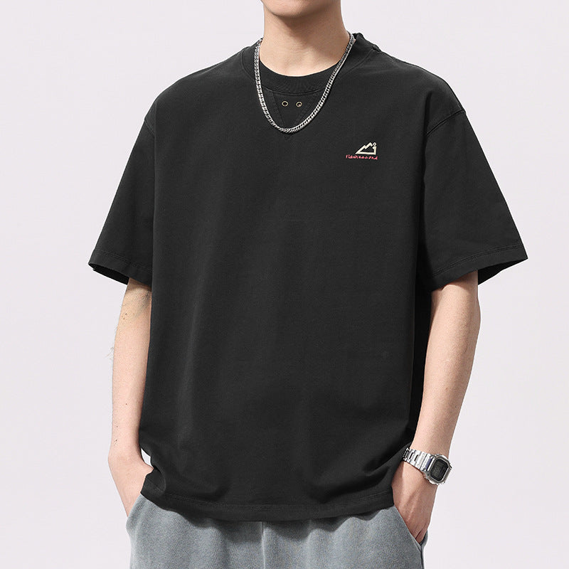 Mens T-shirts Vintage Printed Short Sleeves Summer Loose