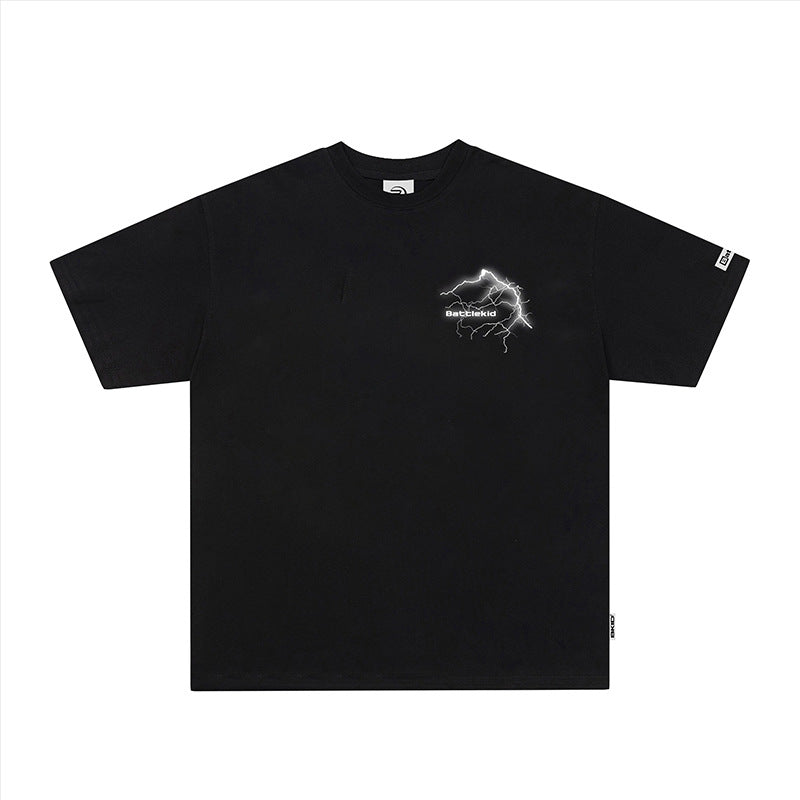 Hip Hop Clothes New York Thunderbolt Print Short Sleeve T-Shirt