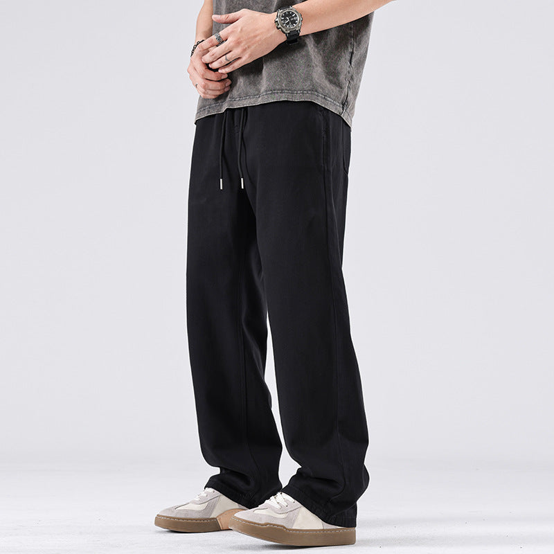 Men Casual Pants Spring Loose Denim Trousers