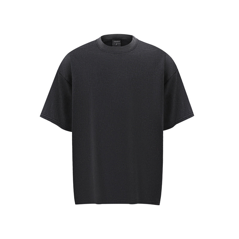 Hip hop clothing new york summer short sleeves retro washed old loose t-shirt