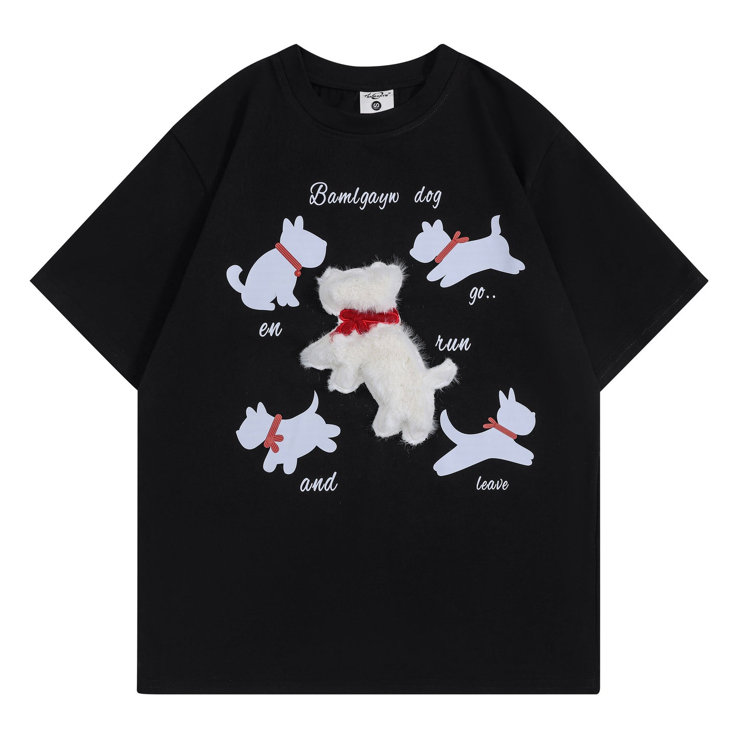 Camisetas streetwear Summer Vintage Puppy Casual Loose Short Sleeve T-Shirt