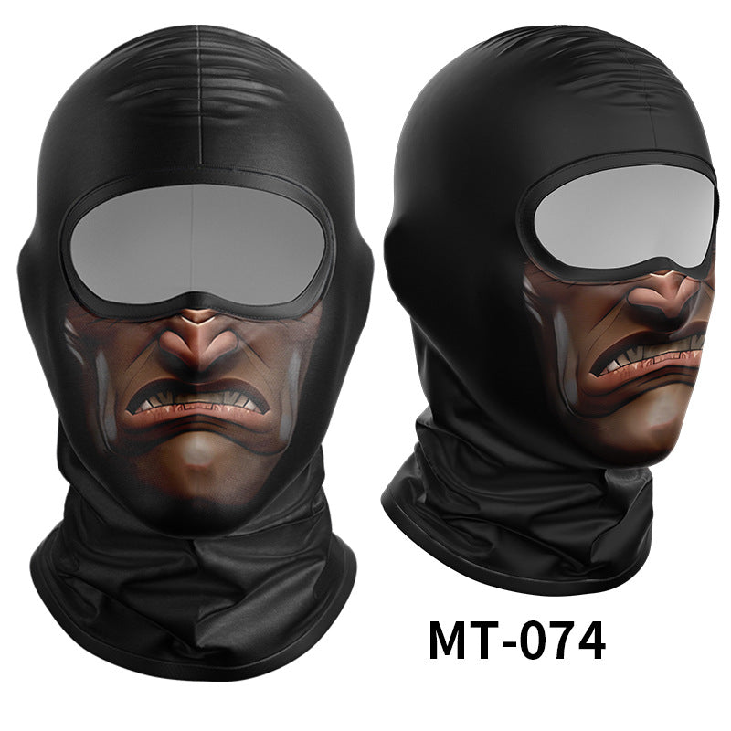 Cycling Windproof Hood Breathable Sunscreen Men's and Women's Ice Silk Fabric