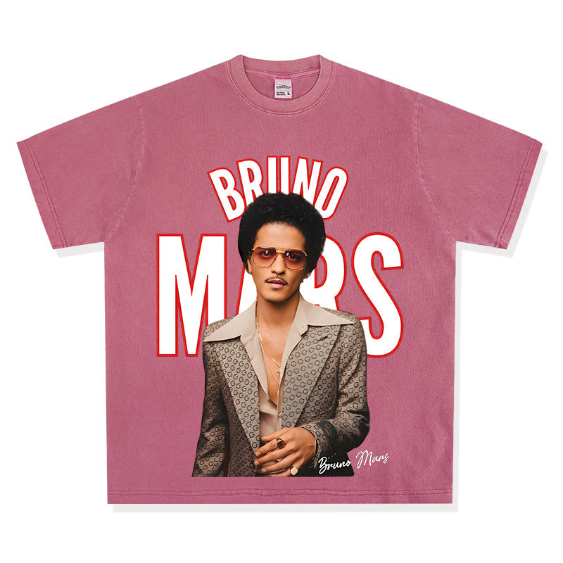 New york hip hop shop bruno mars print long sleeve short sleeve t-shirt