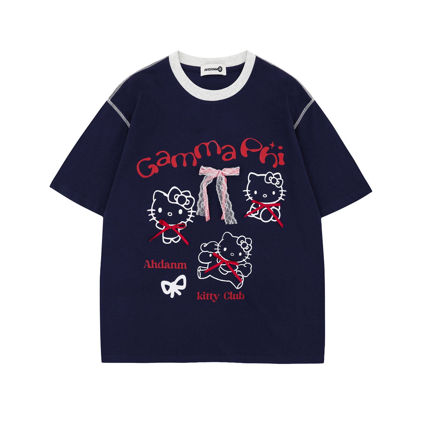 Nyc T Shirt Vintage Cartoon Foam Printed Short Sleeve T-Shirt Summer Loose Top