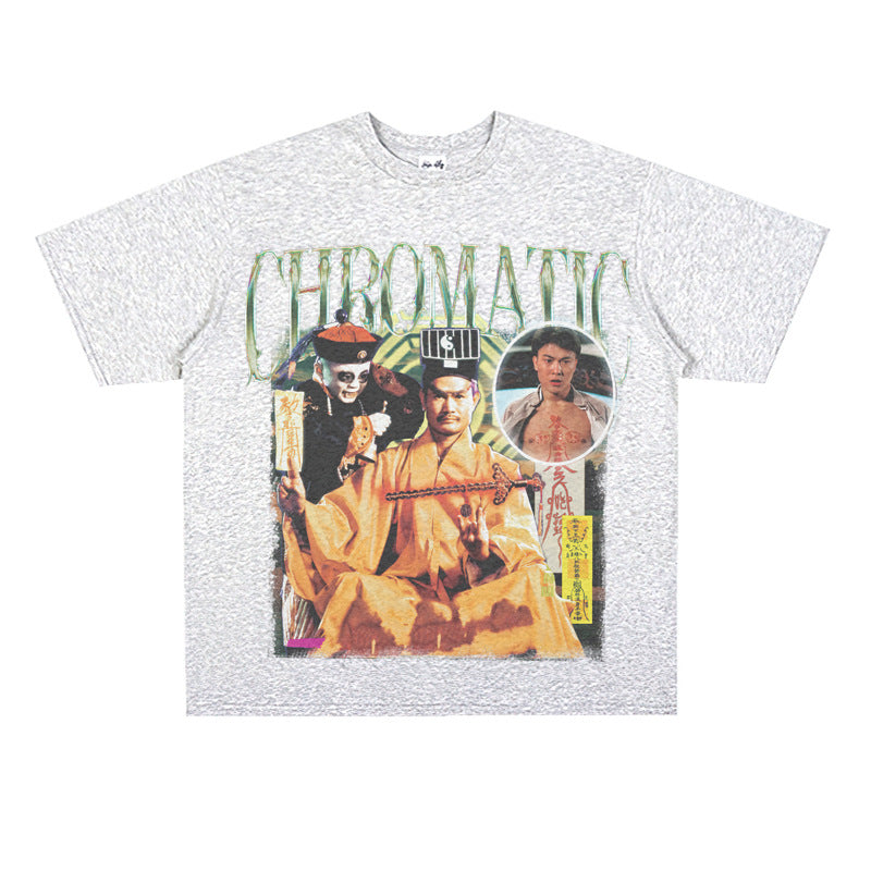 Film Star T Shirt Movie Zombie Pure Cotton Short Sleeve Loose Design T-shirt Men