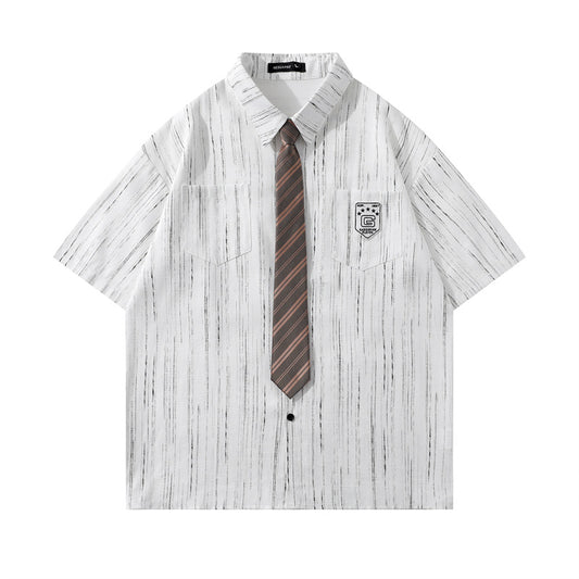 Y2k mens shirt vintage casual shirt