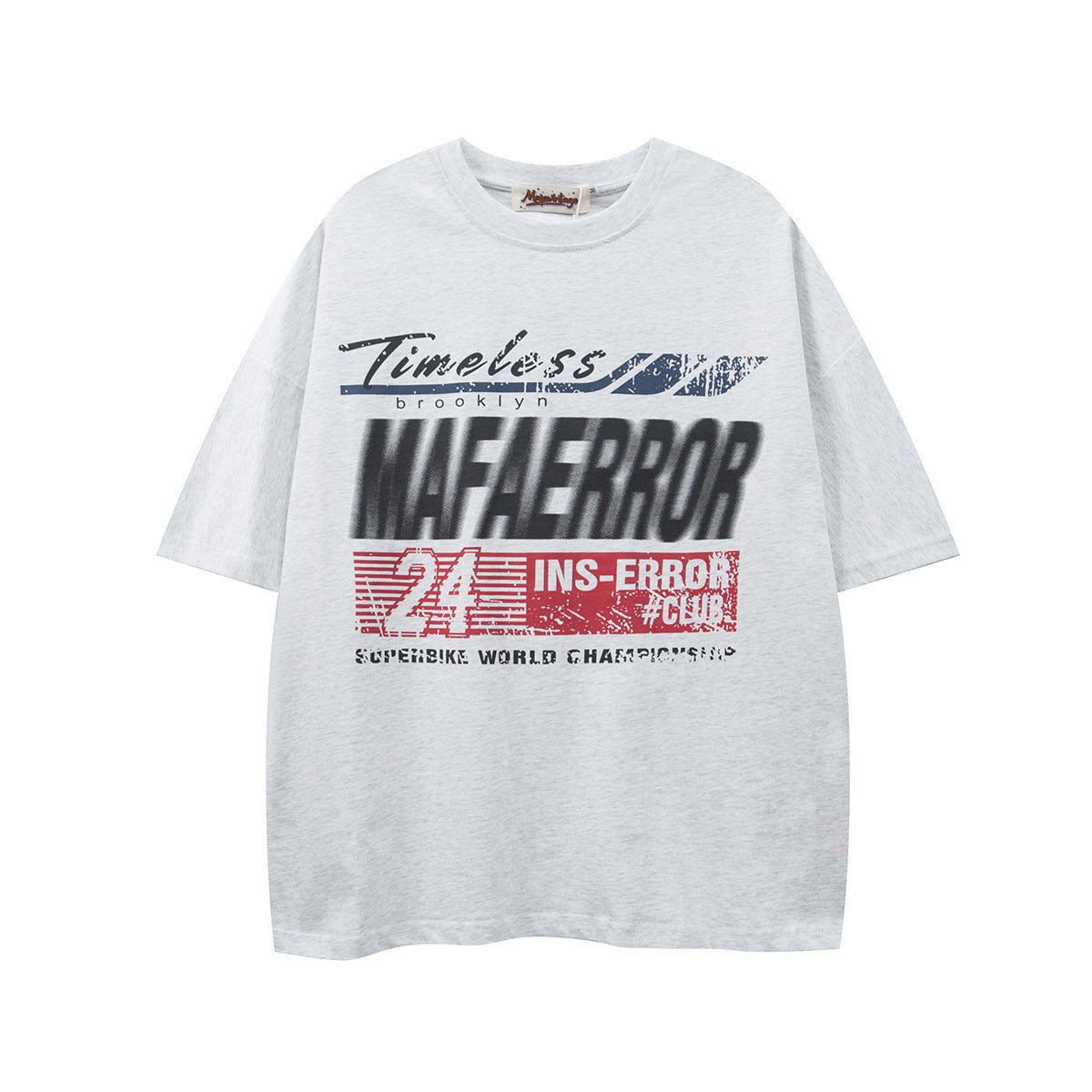 Retro Style Shirt For Men Summer Vintage Loose T-Shirt Short Sleeve