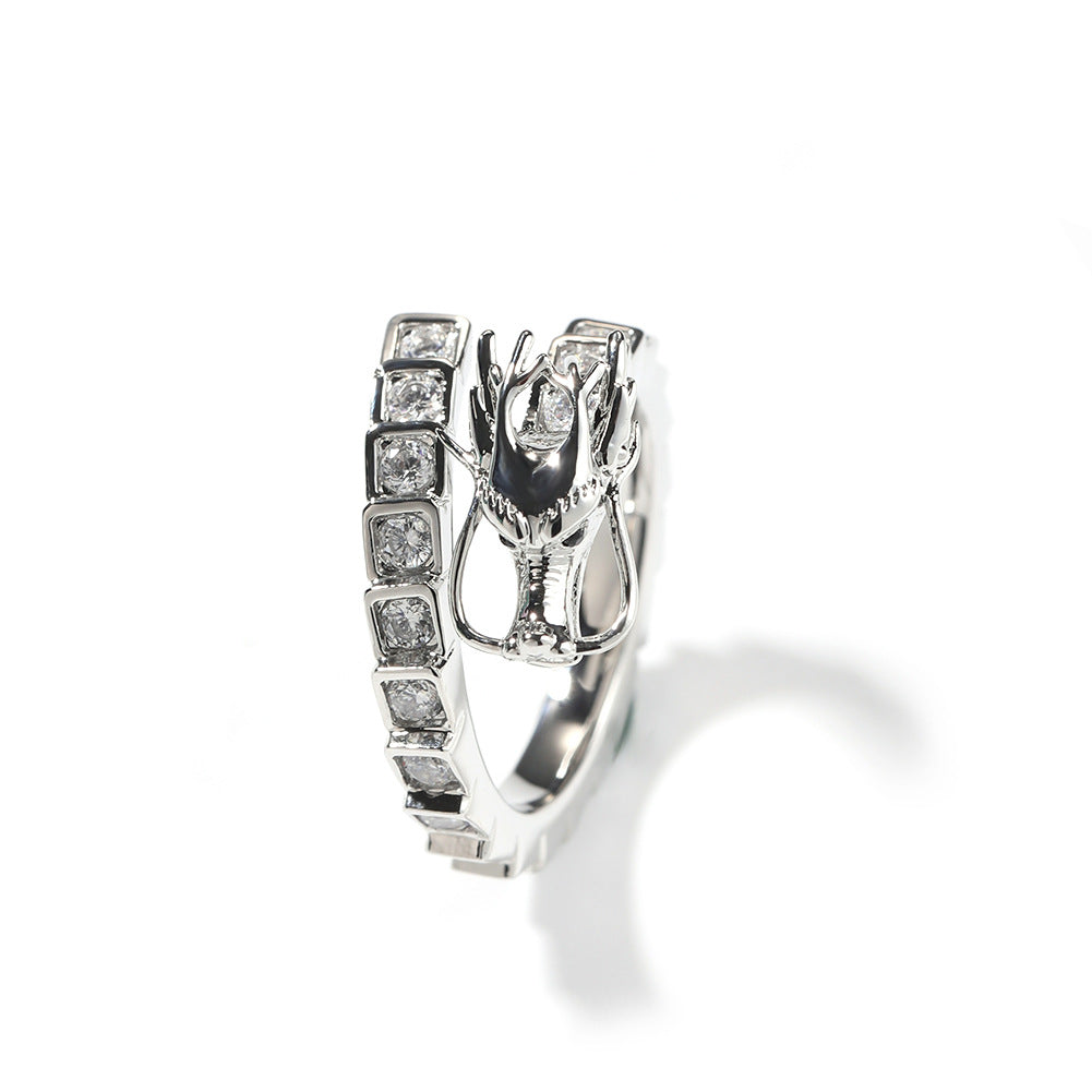 Rings Hip Hop Chinese Adjustable Ring Copper Zircon St. Valentine's