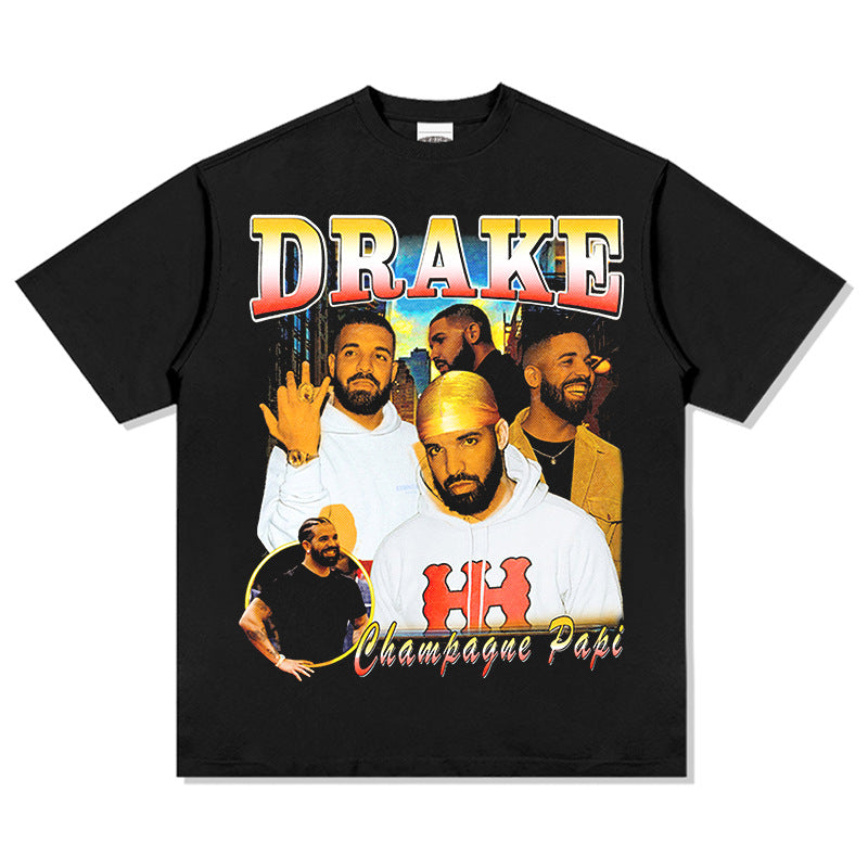 Outfit streetwear vintage drake drake print short sleeve t-shirt