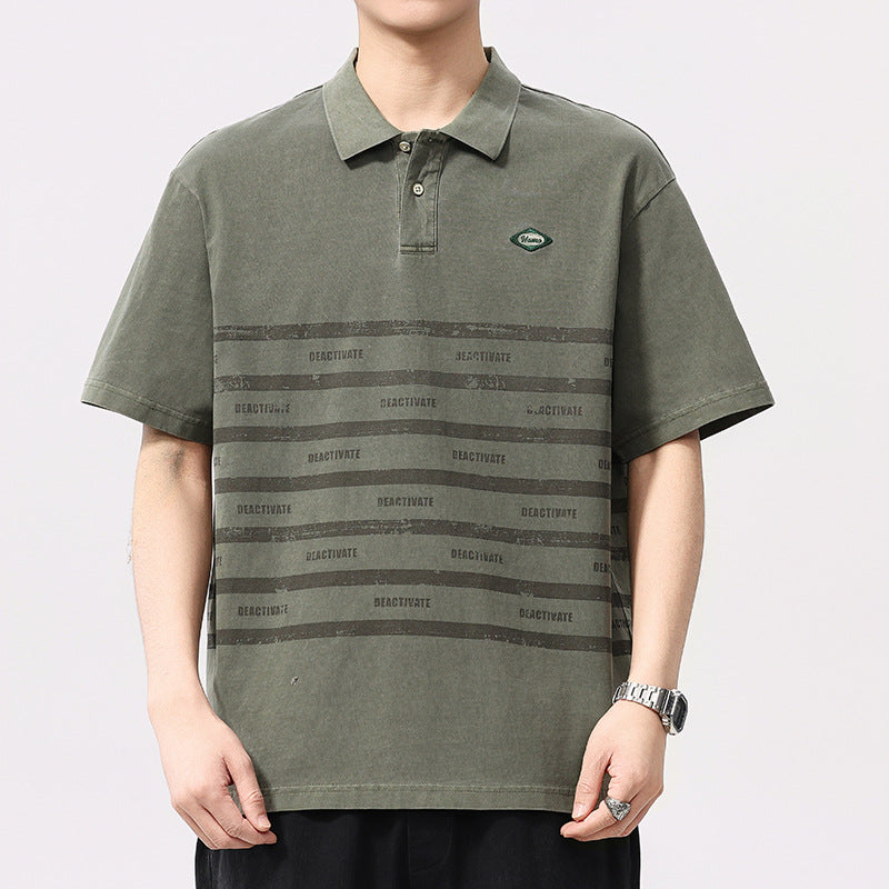 Men T-shirts Vintage Short Sleeve Summer Top