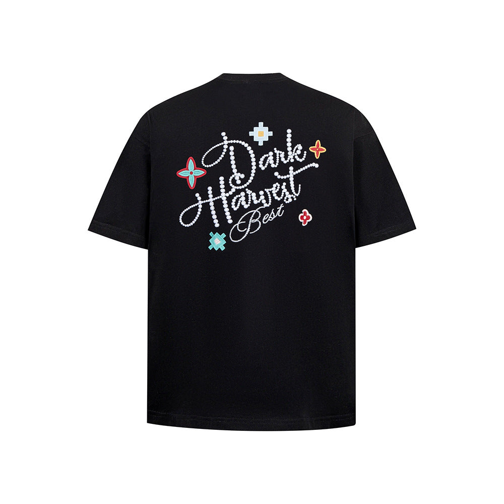 T shirt vintage usa short sleeve crew neck loose t-shirt top