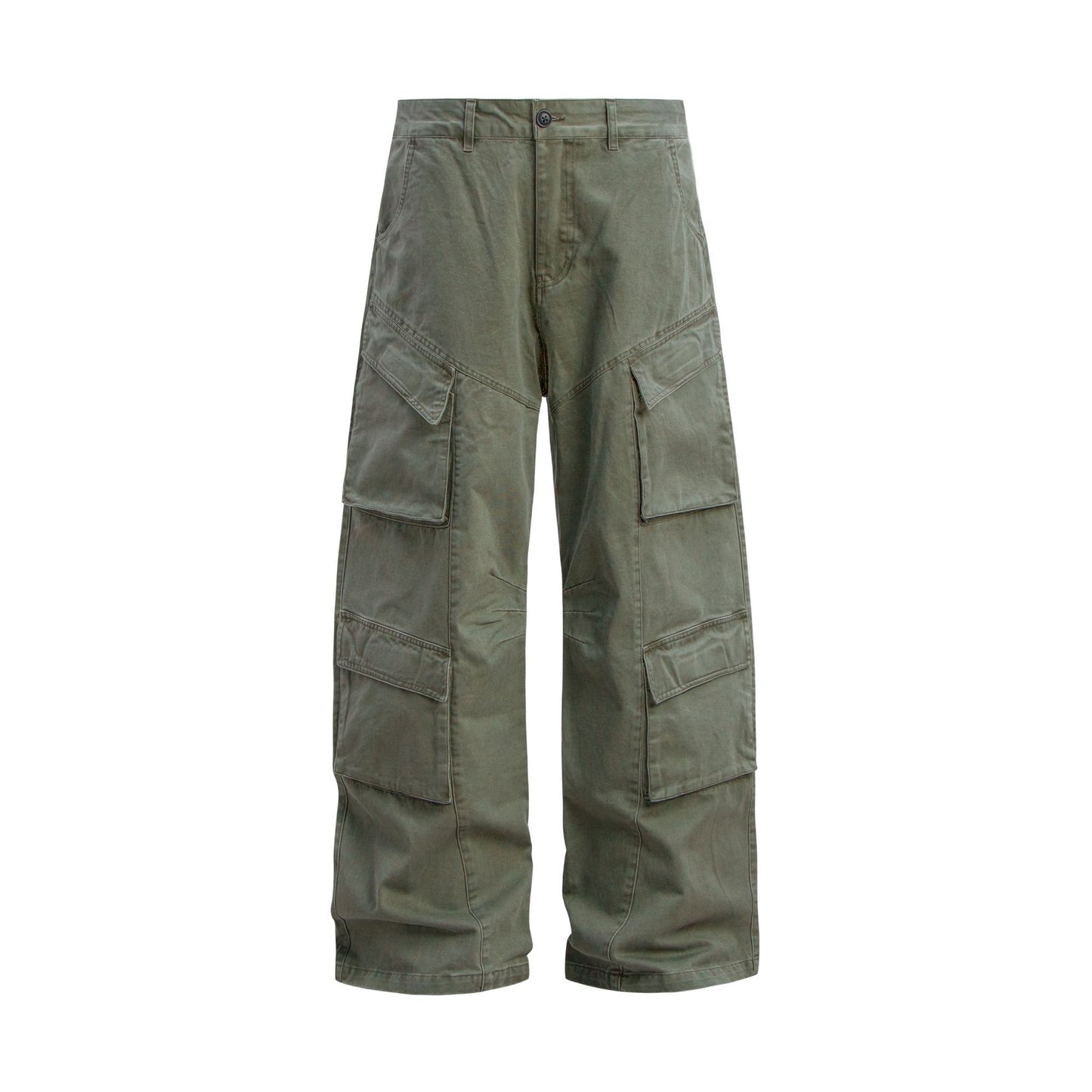 Hip Hop Pants For Boys Vintage Washed Old Overalls Loose Casual Pants