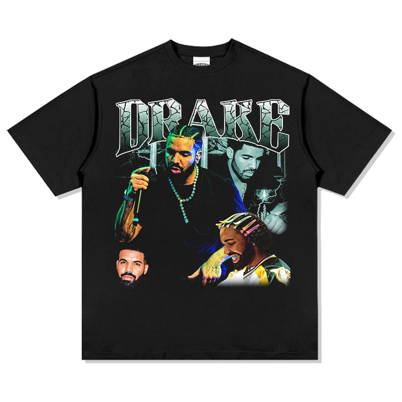 Outfit streetwear vintage drake drake print short sleeve t-shirt