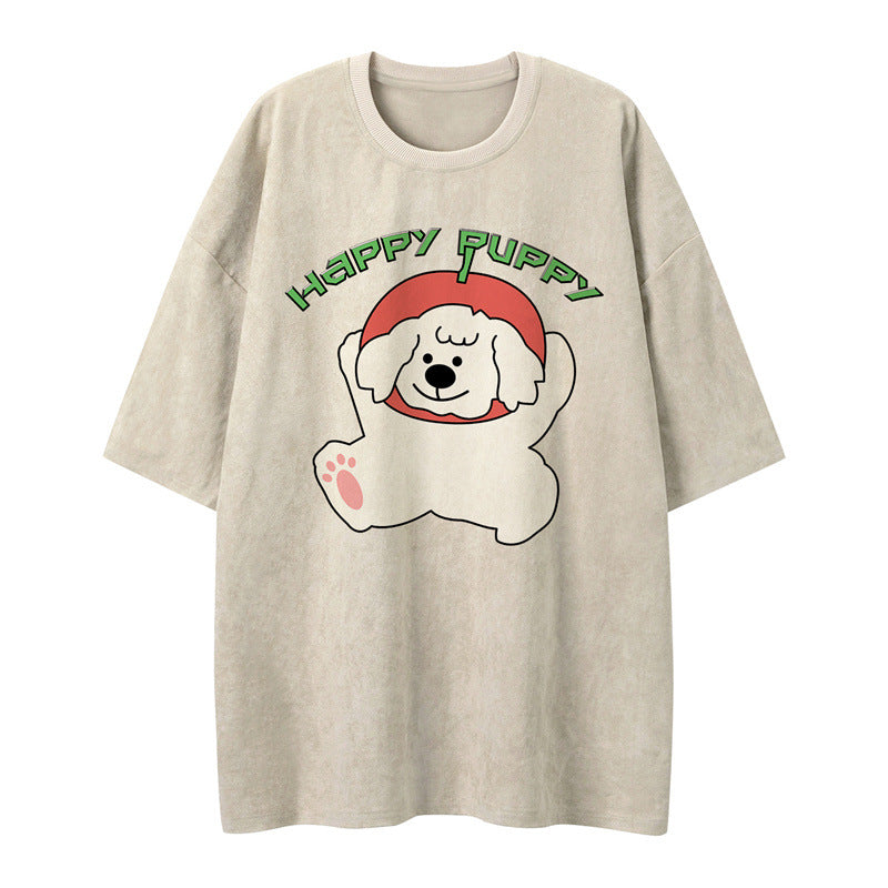 US drip outfits Summer Paleo Animal Print Casual Loose Short Sleeve T-Shirts