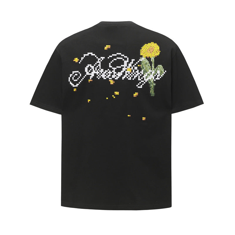 Hip Hop Shirts For Boys Vintage Rose Short Sleeve T-Shirt