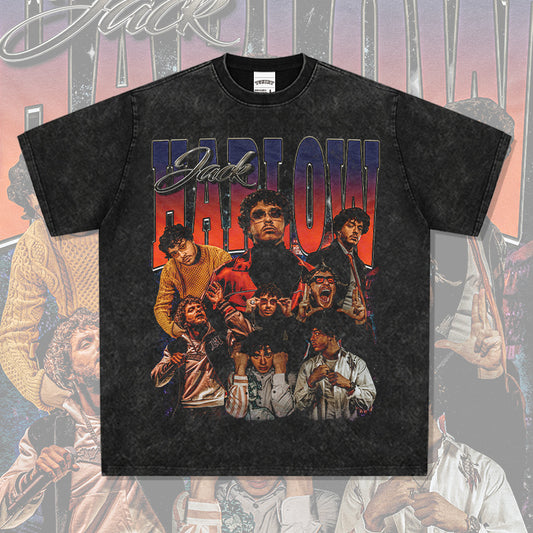 Marcas streetwear usa hip hop jack harlow print short sleeve t-shirt
