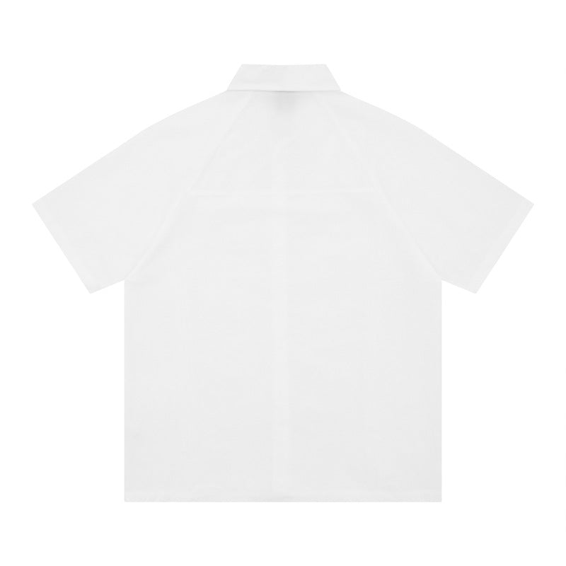 Hip Hop Shirts For Boys Short Sleeve Shirt Summer Loose Casual Lapel Top