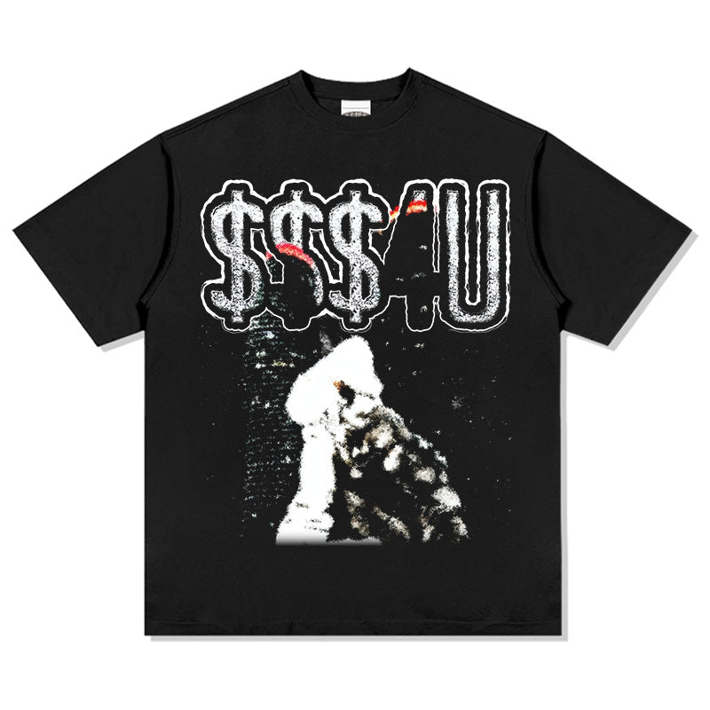 Outfit streetwear vintage drake drake hip hop print short sleeve t-shirt