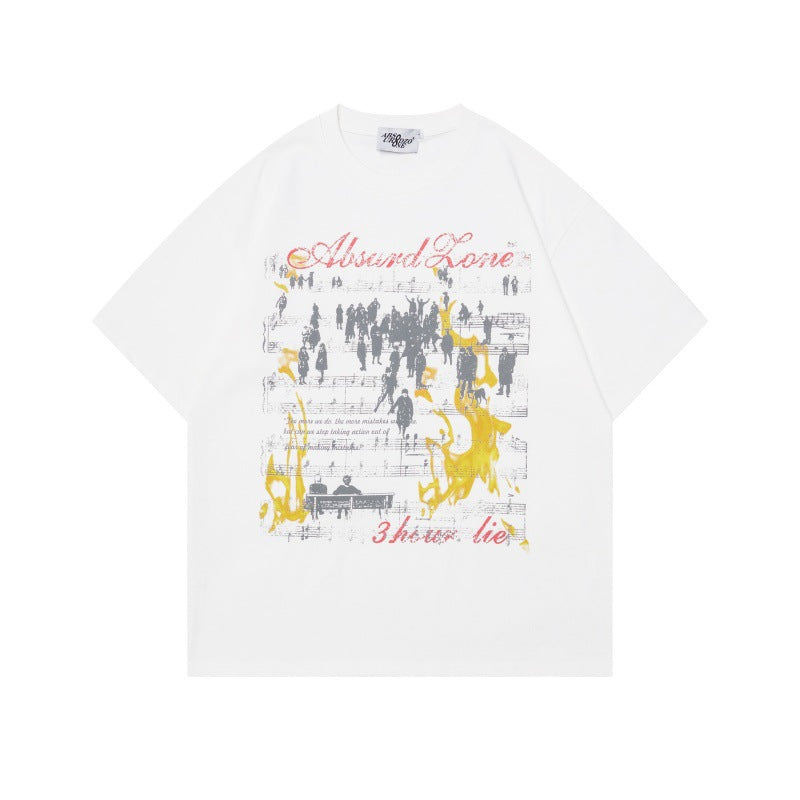 Camisetas streetwear Summer Vintage Casual Loose Short Sleeve T-Shirt