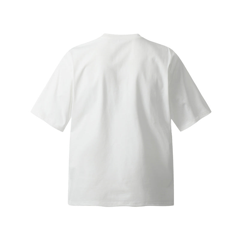 Camisas Retros Hip Hop Character Letter Print Short Sleeve T-Shirt