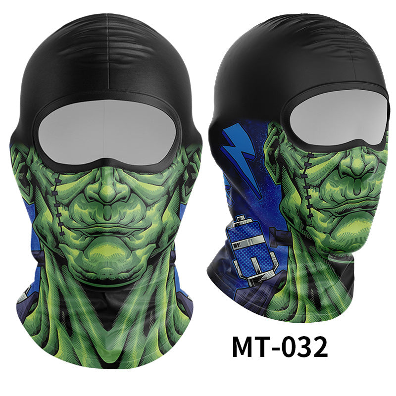 Cycling Windproof Hood Sunscreen Windproof Ice Silk Mask Men's and Women's Full Face