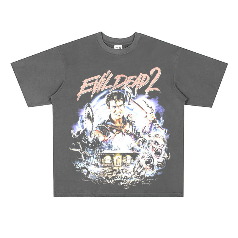 Film Star T Shirt Cotton Loose Nostalgic Short Sleeve American Retro Trendy Loose T-shirt
