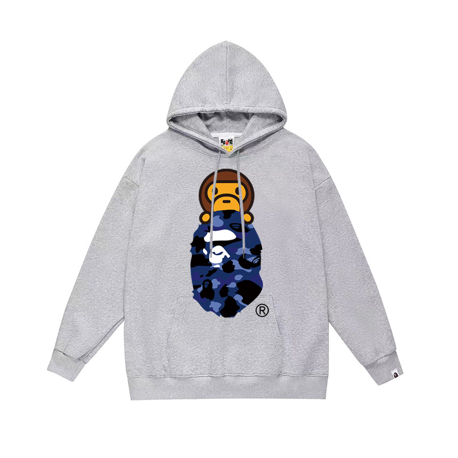 Ape Hoodie Autumn/Winter Letter Print Loose Hoodie Pullover Ape Sweater