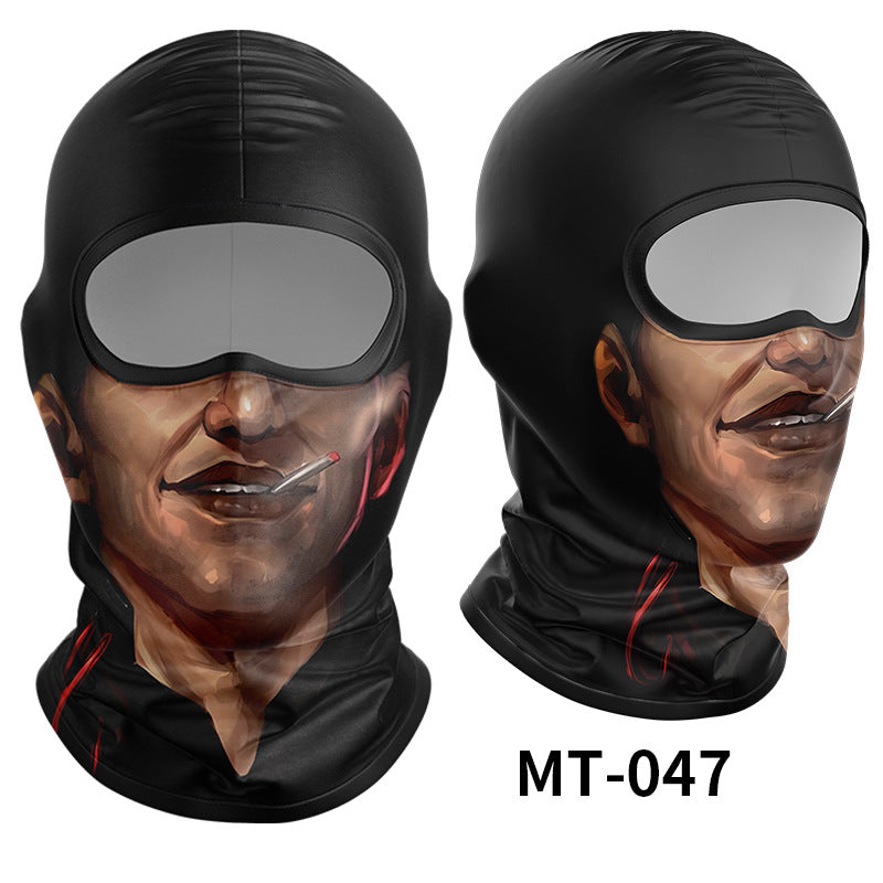 Cycling Windproof Hood Breathable Sunscreen Men's and Women's Ice Silk Fabric