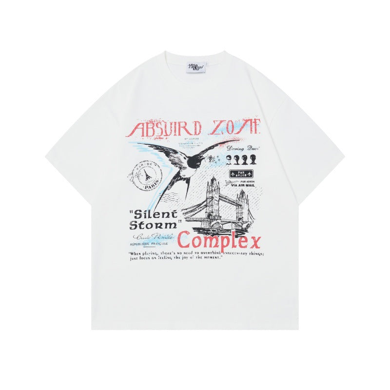 Camisetas streetwear Summer Vintage Casual Loose Short Sleeve T-Shirt
