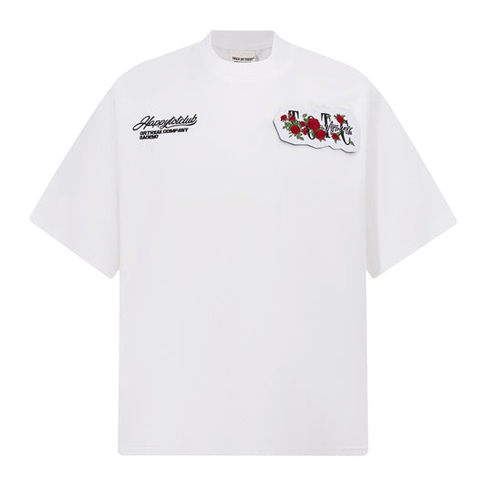 Nostalgia T Shirts Letter Embroidered T-Shirt Summer Short Sleeve Loose Top