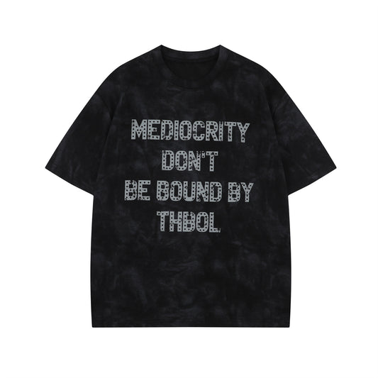 Nyc T Shirt Tie-dye Alphabet Print Short Sleeve T-Shirt Summer Loose Top