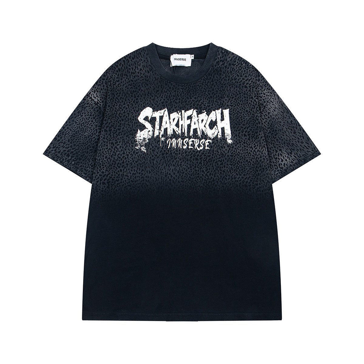 Retro Style Shirt For Men Summer Leopard Print Wash T-Shirt Short Sleeve
