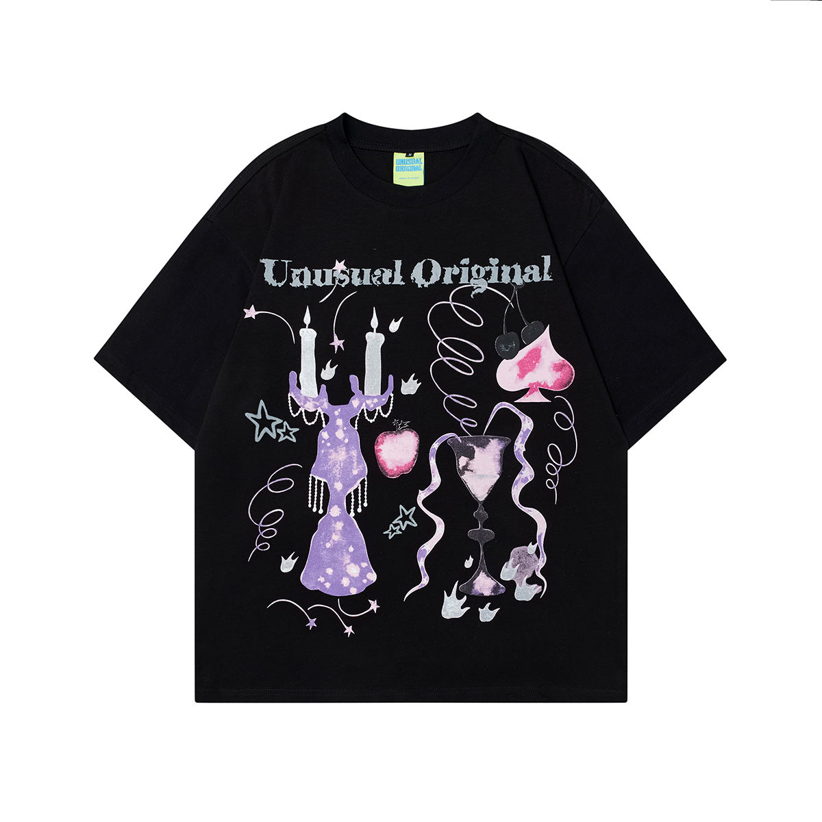 90s West Coast Hip Hop Fashion T Shirts Graffiti Print Short Sleeve T-Shirts