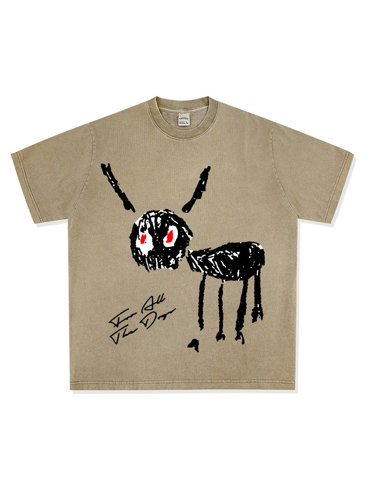 New york hip hop shop DRAKE print short sleeve t-shirt vintage