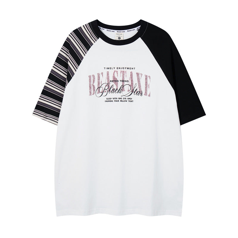 Casual Street Wear Summer Short Sleeve T-Shirt Loose Top