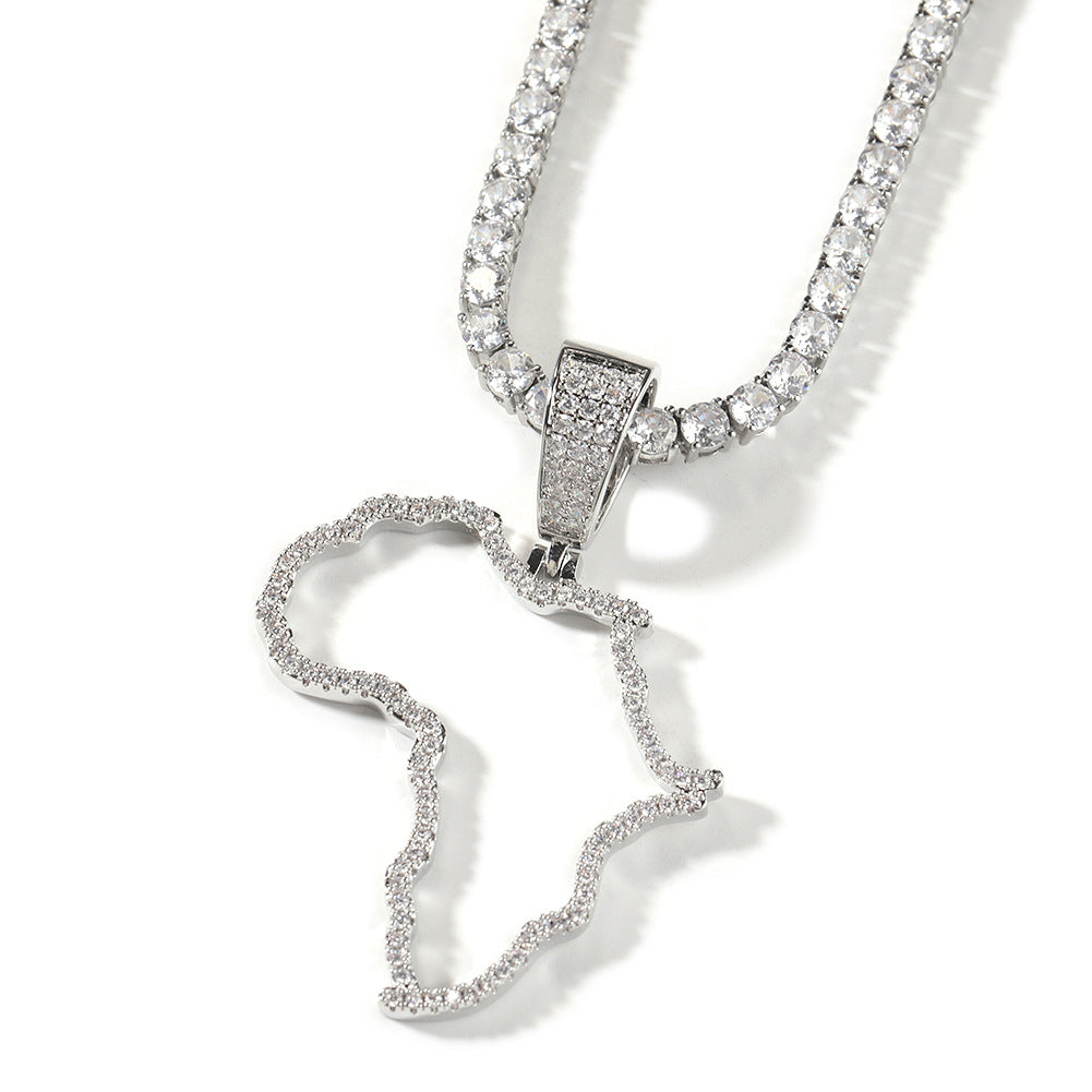 Jewelry Copper with Zircon Hollow African Pendant St. Valentine's Spectrum Royalty