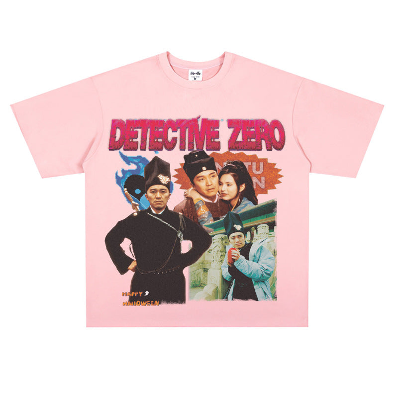 Film Star T Shirt Hong Kong Movie Surrounding Stephen Chow Short Sleeve American Retro T-shirt